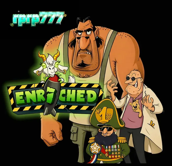Tampilan visual slot Enriched dengan tema nuklir retro